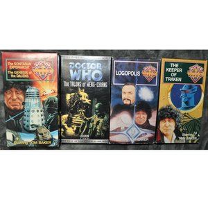 lot of 4 vintage Doctor Who VHS tapes Tom Baker Dr. 4 BBC Sci-Fi UK (36)